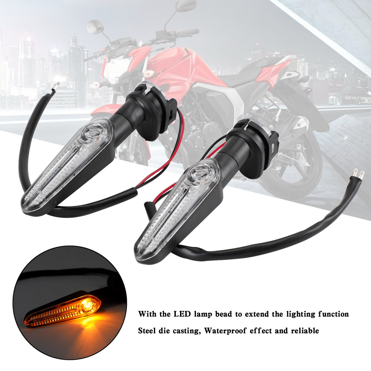 LED Refraction Blinker Turn Signal Light For YAMAHA MT-25 MT-03 MT-07 MT-09 T7