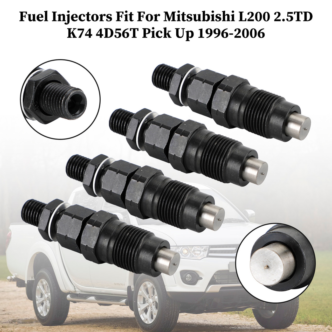 4PCS Fuel Injectors MD196607 Fit Mitsubishi L200 L400 Pick Up Diesel 105148-1311