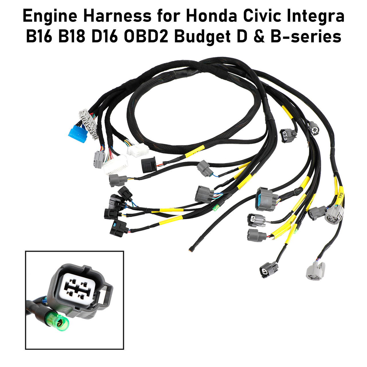 【c】 Engine Harness for Honda Civic Integra B16 B18 D16 OBD2