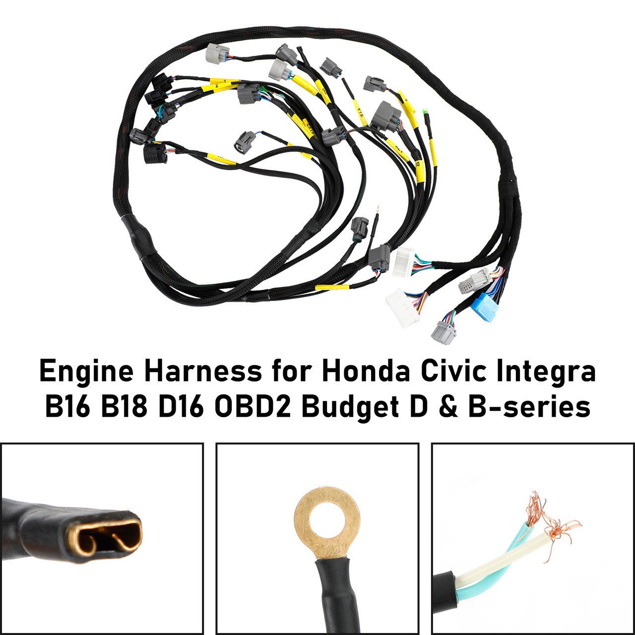【c】 Engine Harness for Honda Civic Integra B16 B18 D16 OBD2