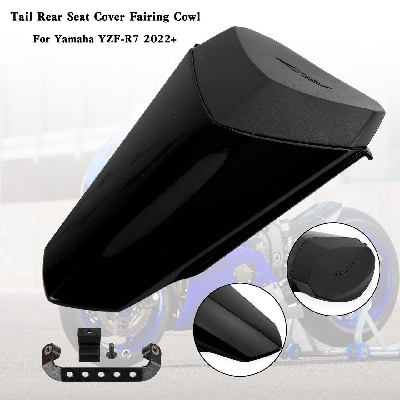 Tail Rear Seat Cover Fairing Cowl For YAMAHA YZF-R7 YZF R7 2022-2023 Black