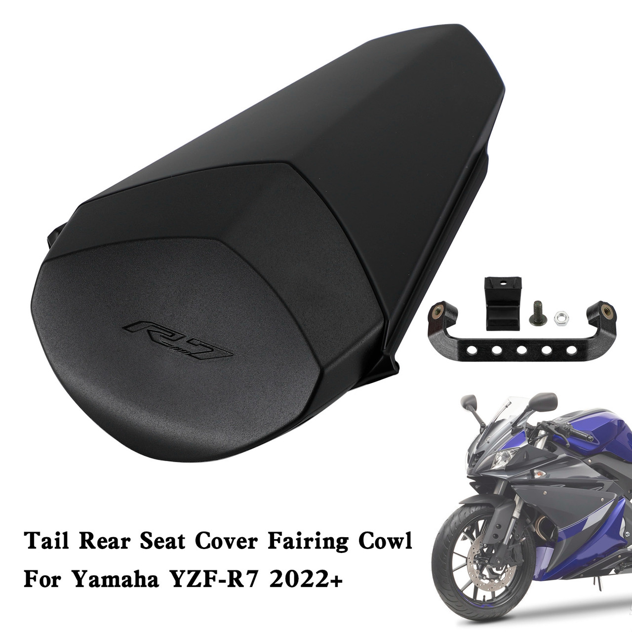 Tail Rear Seat Cover Fairing Cowl For YAMAHA YZF-R7 YZF R7 2022-2023 MBLKLK