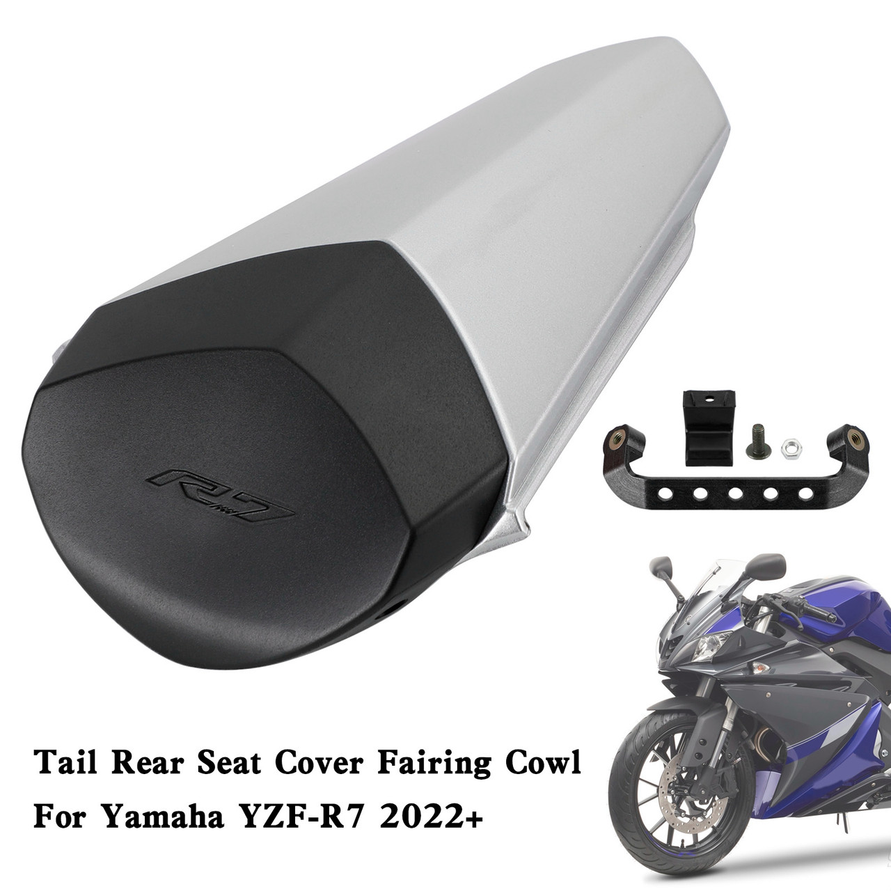 Tail Rear Seat Cover Fairing Cowl For YAMAHA YZF-R7 YZF R7 2022-2023 Silver