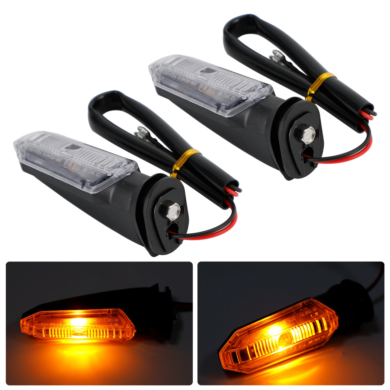 LED Turn Signal Lights Indicator Lamps For HONDA CRF250 CB500 CB650F CTX700 Clear