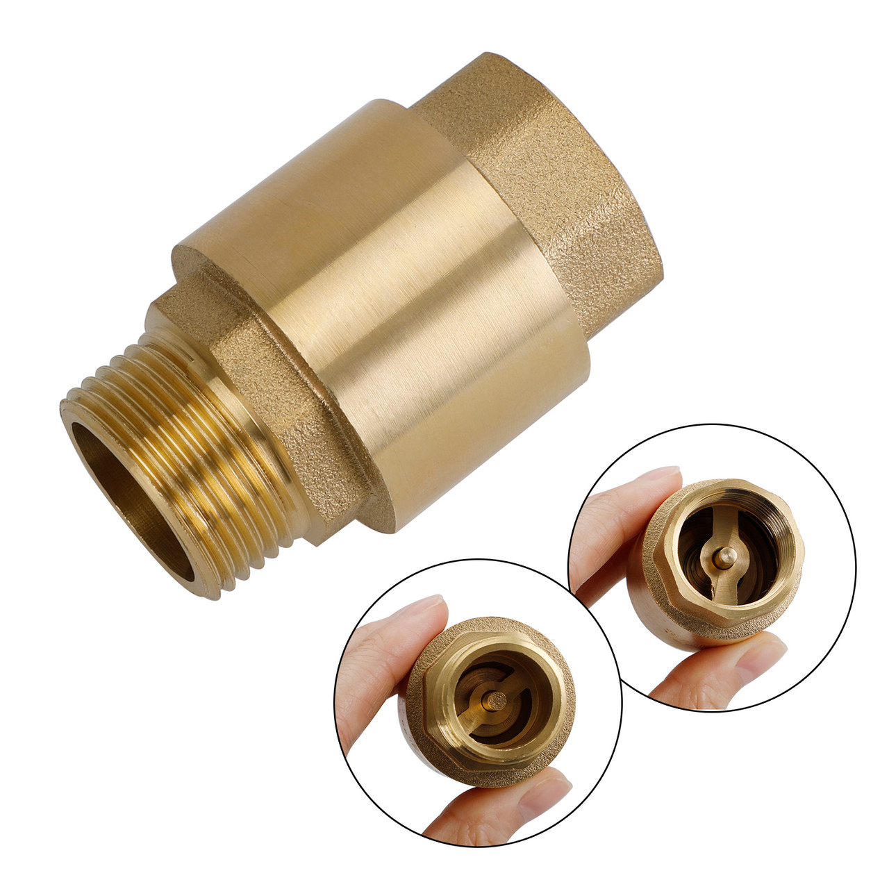 Brass Check Valve G3/4" M To F Thread Non-Return Backflow Prevention Brass Check Valve G3/4" M To F Thread Non-Return Backflow Prevention