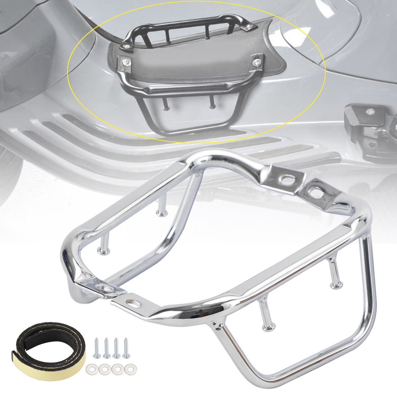 Floor Board Side Rack Carrier Chrome For Vespa Primavera Sprint 50 125 150