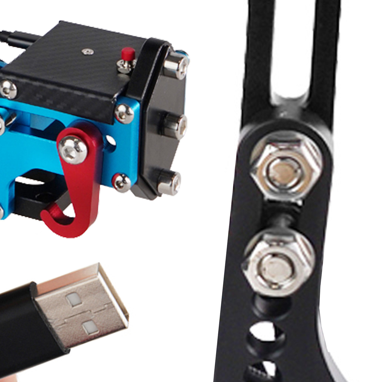 14Bit PS4/PS5 USB3.0 Handbrake Kits for Racing Games Steering Wheel Stand G29 BLU