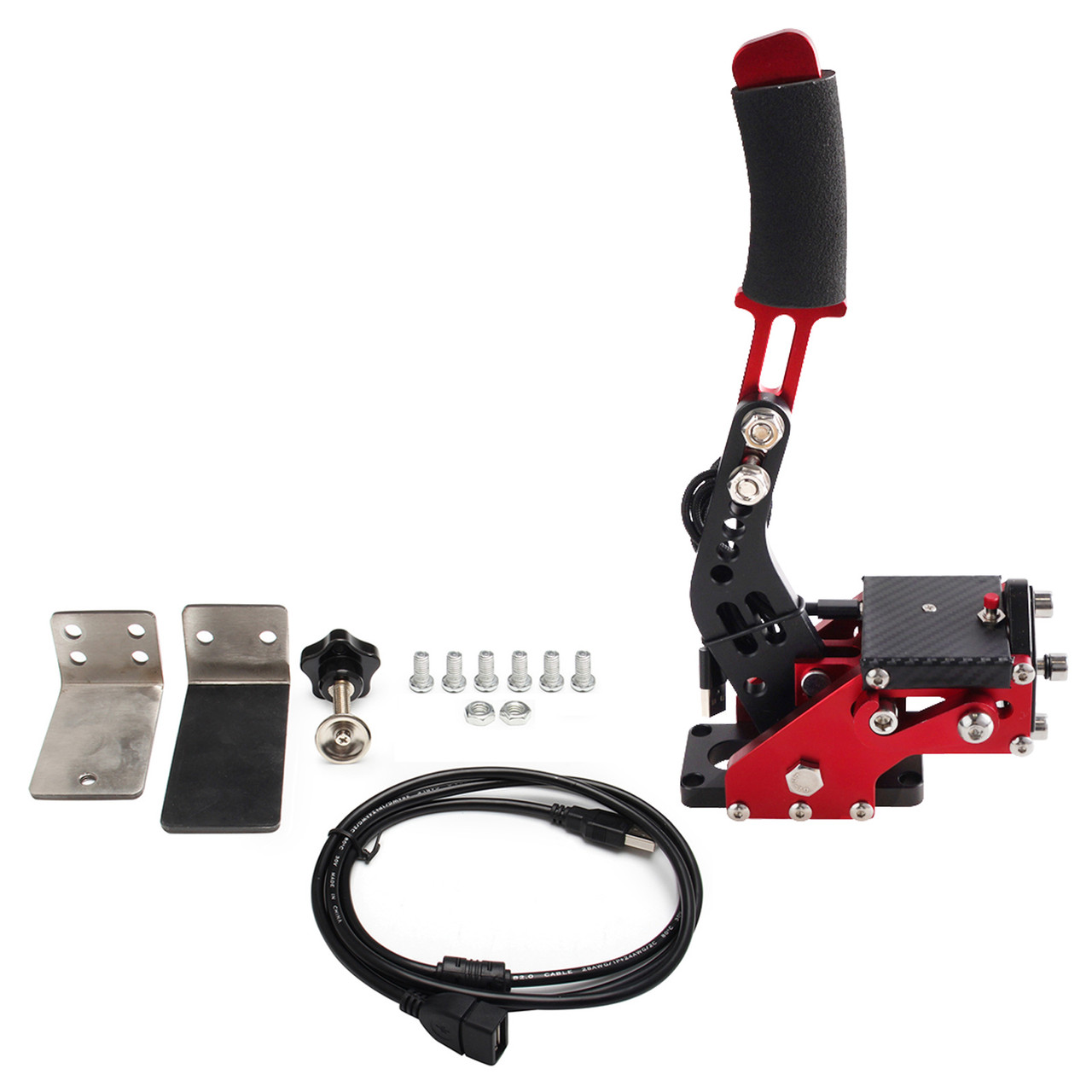 14Bit PS4/PS5 USB3.0 Handbrake Kits for Racing Games Steering Wheel Stand G29 RED