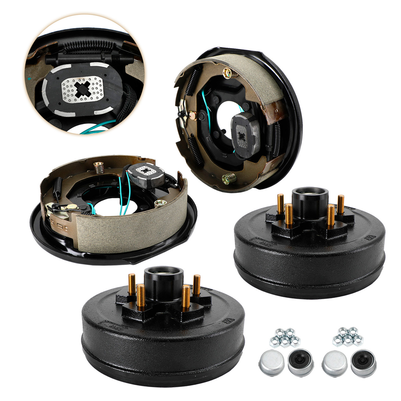 Trailer 10"-5 on 4-1/2 Hub Drum Kits w/-10" Electric Brakes for 3.5K Axle