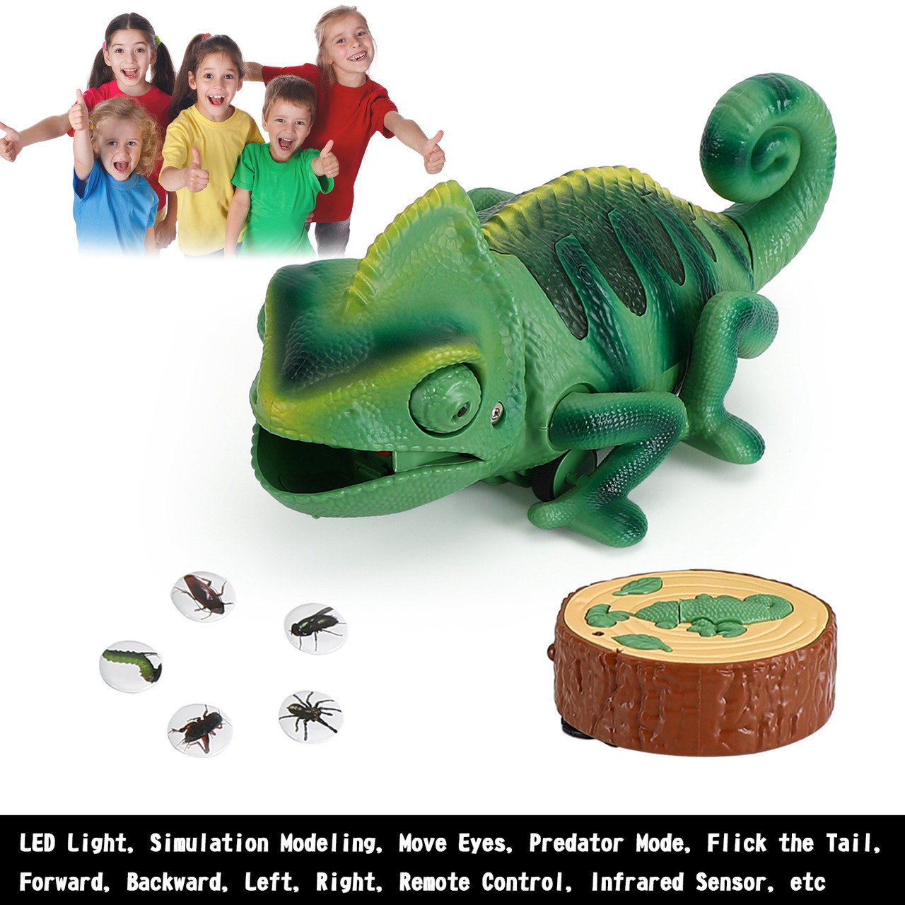 Remote Control Chameleon Infrared Electric Realistic Animal Toys For Kids Gift