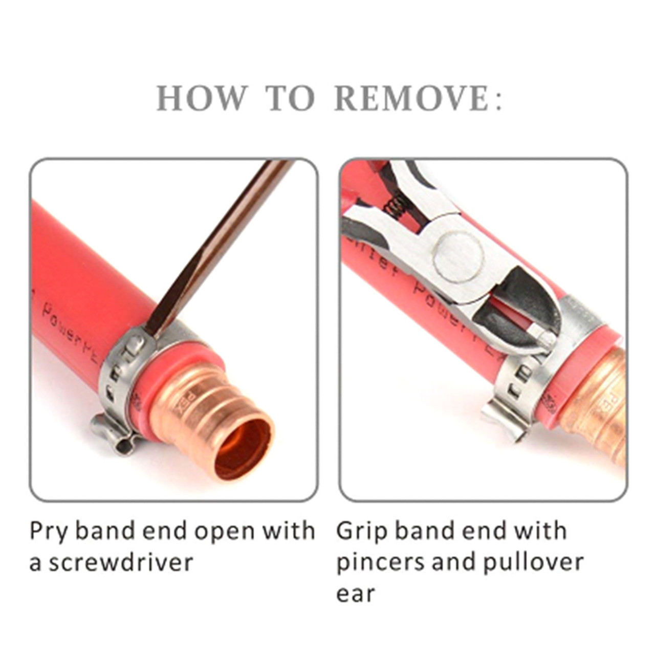 3/8" 1/2" 5/8" 3/4" 1" 5in1 Pex Crimper Kit Copper Ring Crimping Plumbing Tool