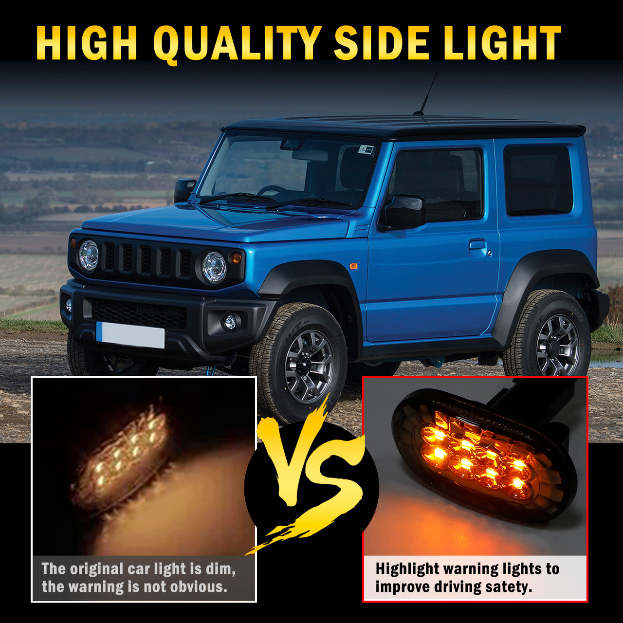 S Pair of Side Marker Light Turn Signal Light For Suzuki Jimny JB64