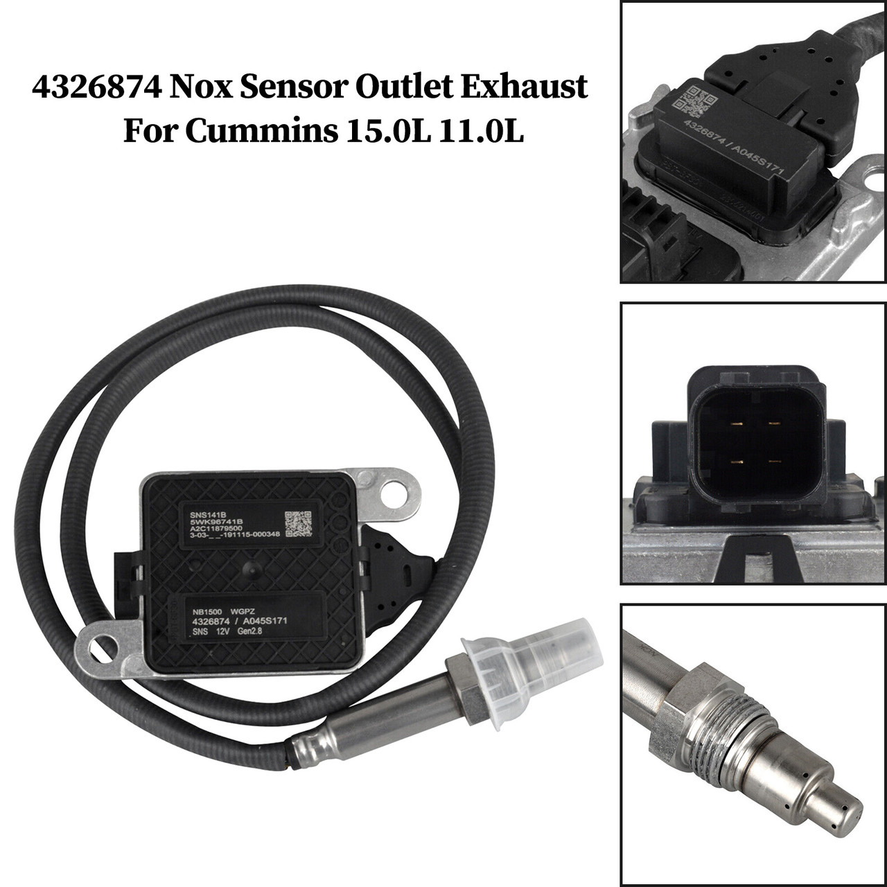 4326874 Cummins 15.0L 11.0L Nitrogen Oxygen Nox Sensor Outlet