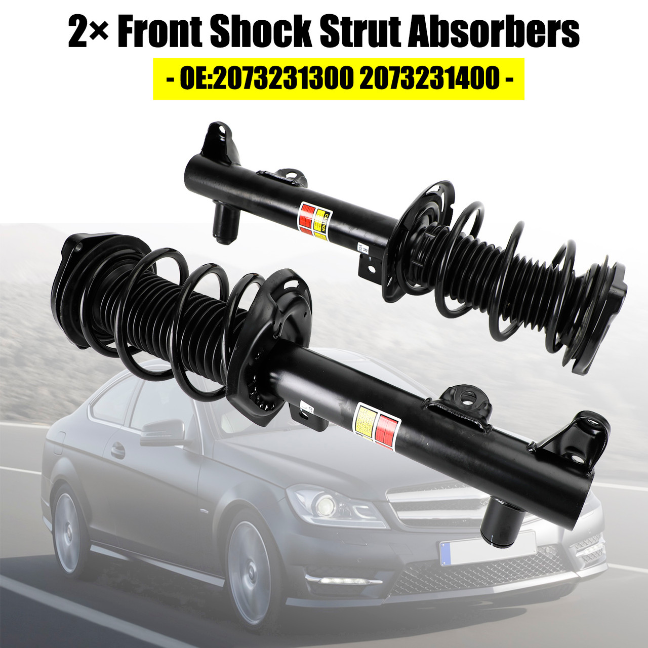 12-15 Mercedes Benz C-Class Coupe (C204) Front Shock Strut Absorbers 2073231300 2073231400