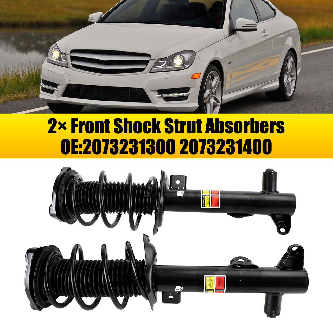 12-15 Mercedes Benz C-Class (W204) Front Shock Strut Absorbers 2073231300 2073231400