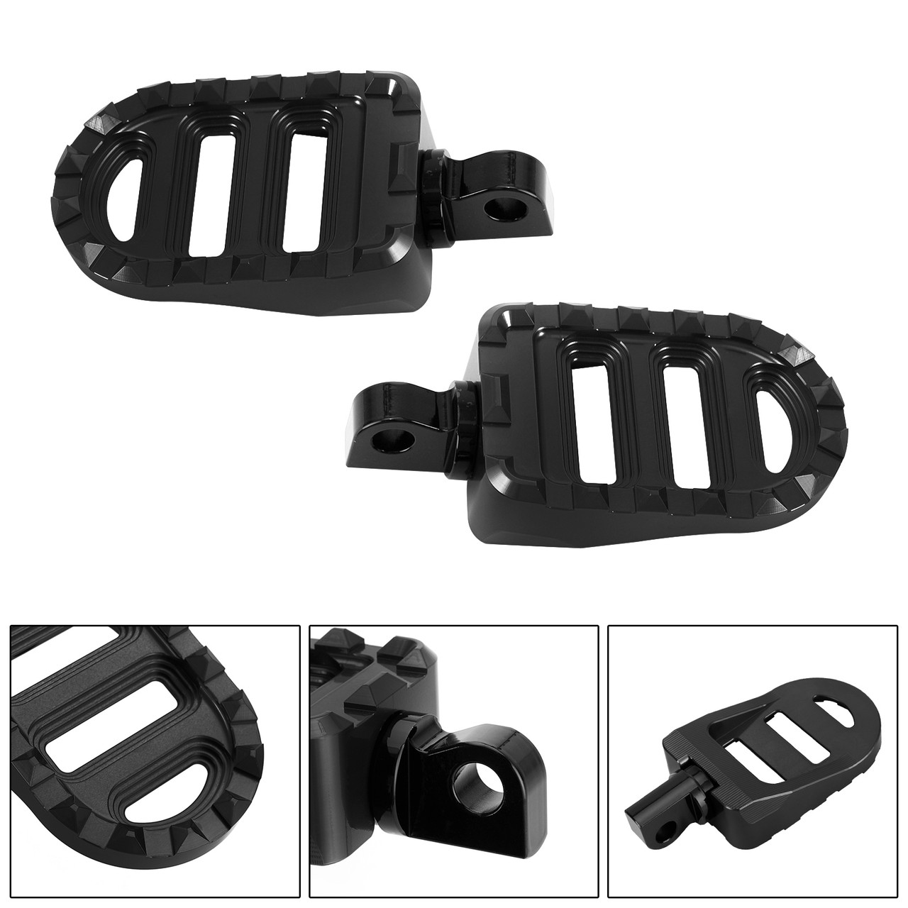 Front Footrests Foot Peg fit for Dyna Sportster 883 Electra Glide Road Glide BLK