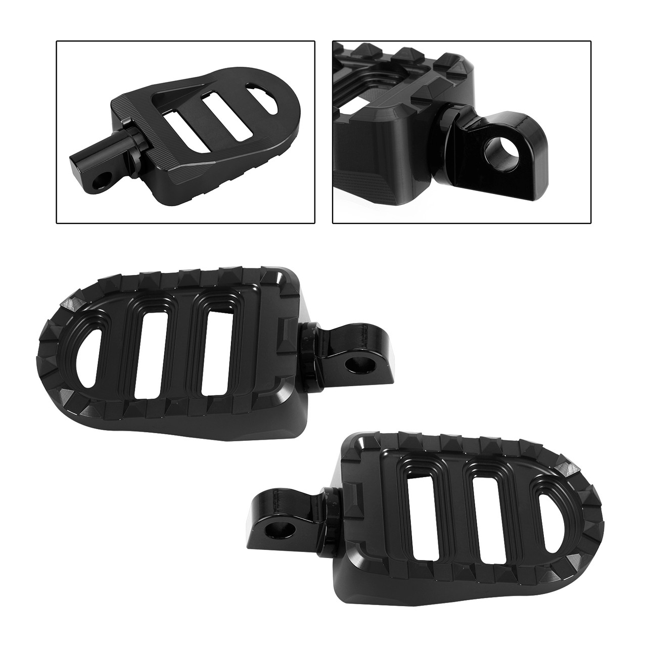 Front Footrests Foot Peg fit for Dyna Sportster 883 Electra Glide Road Glide BLK