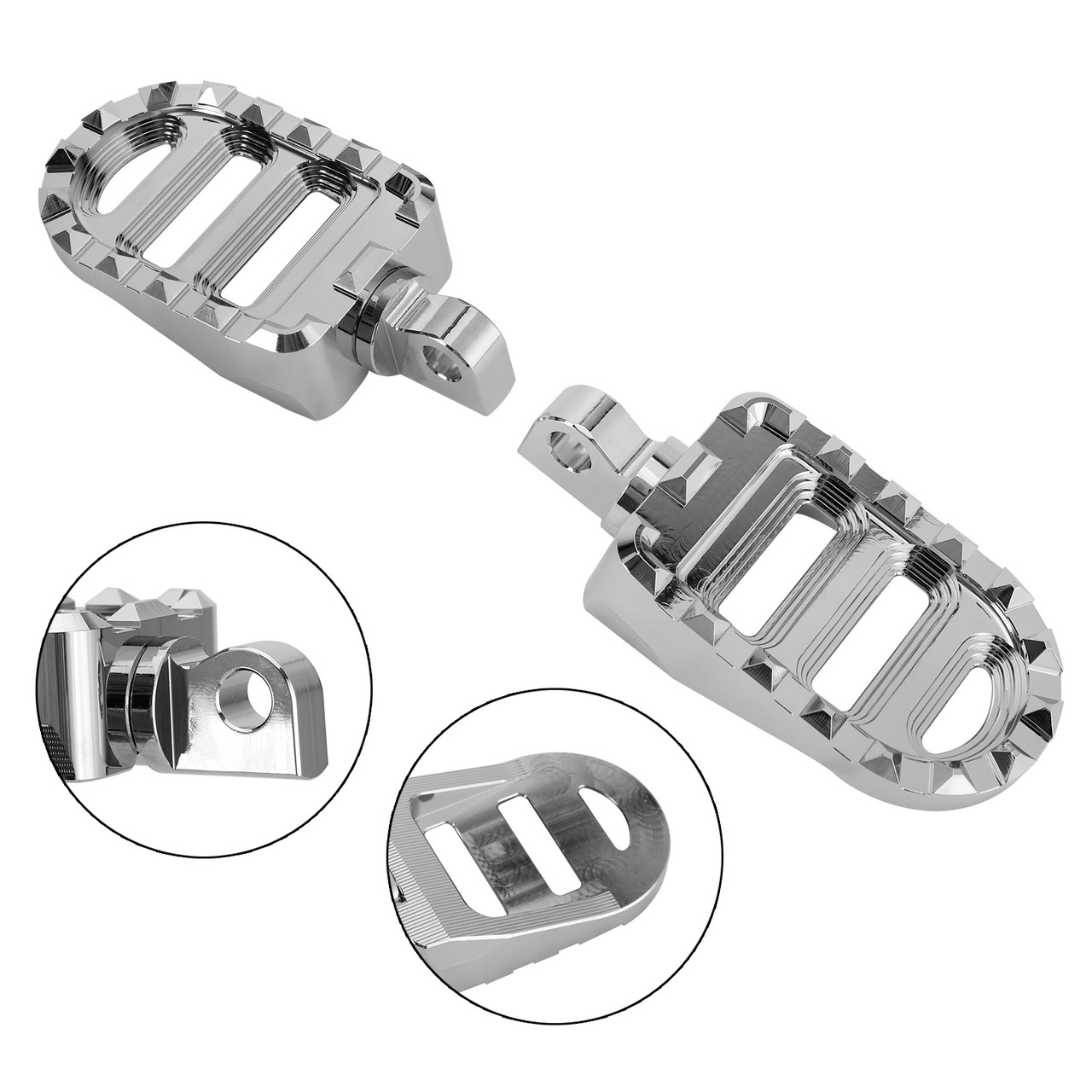 Front Footrests Foot Peg fit for Dyna Sportster 883 Electra Glide Road Glide Silver