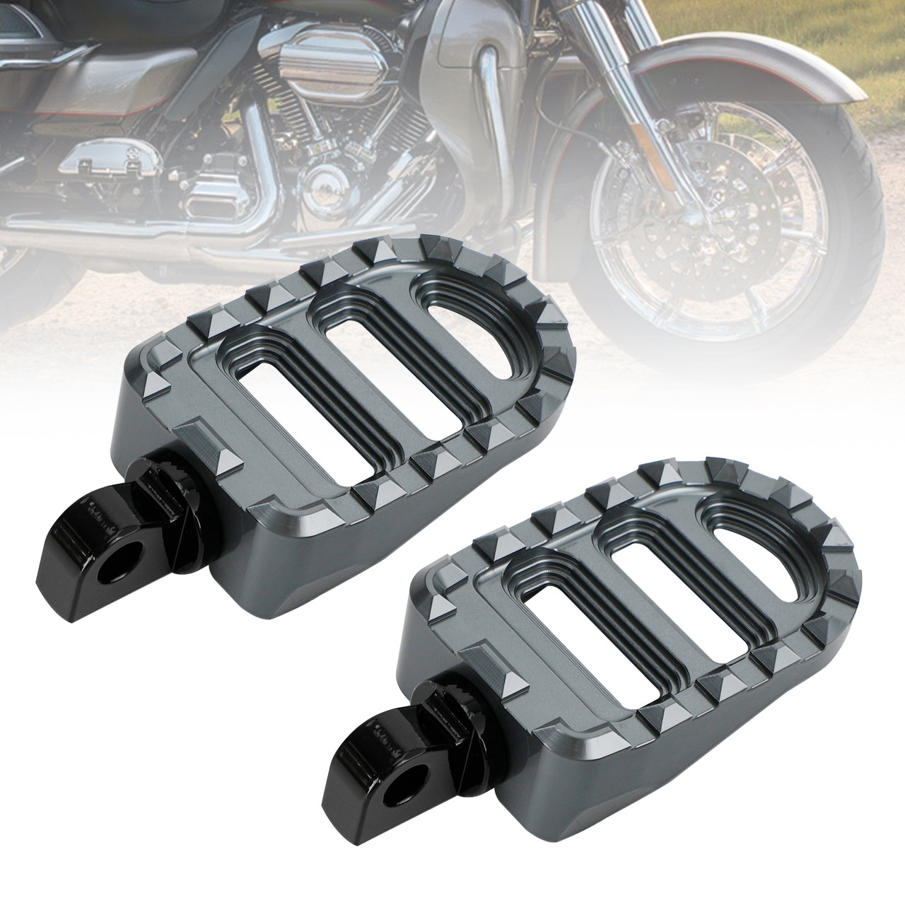 Front Footrests Foot Peg fit for Dyna Sportster 883 Electra Glide Road Glide TI