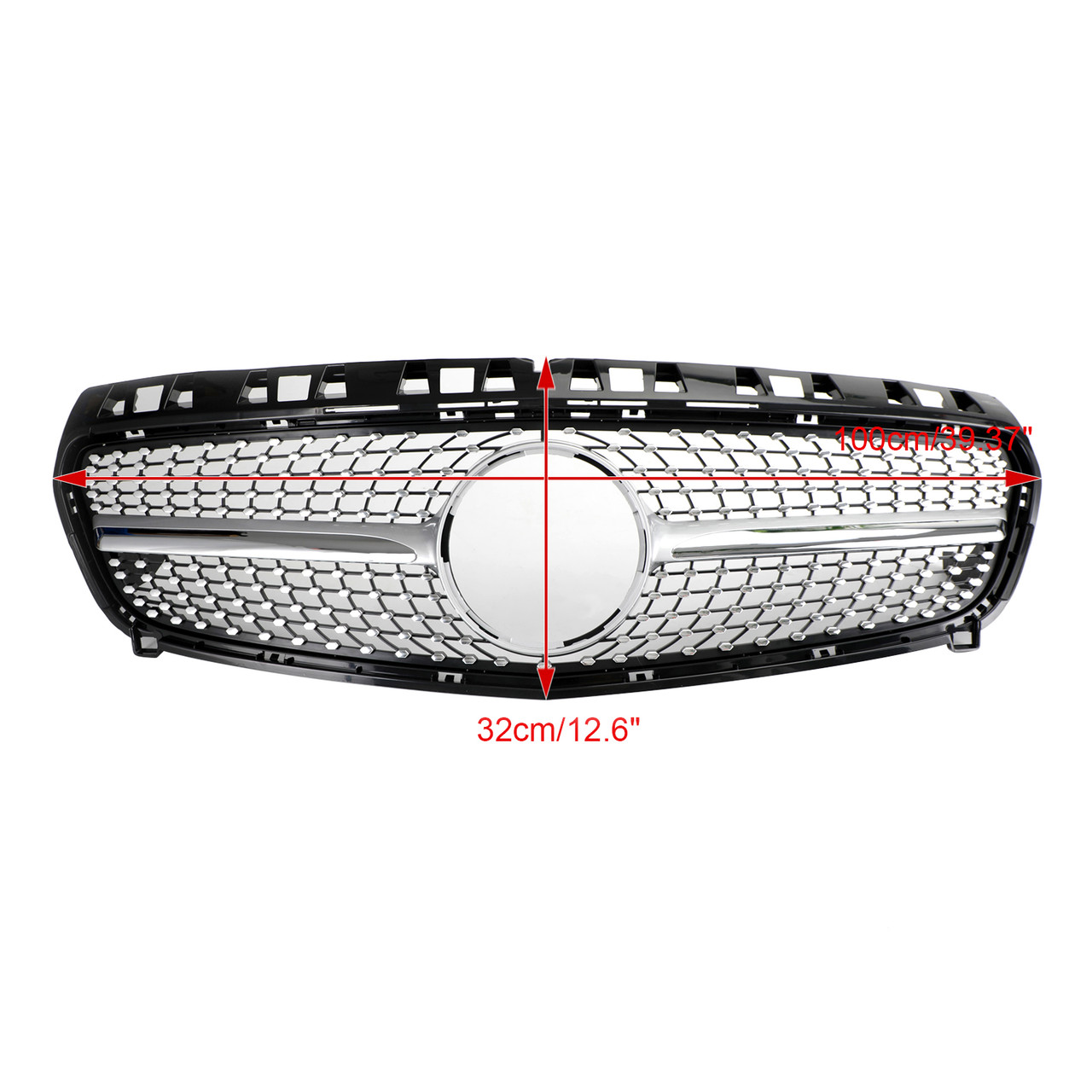 13-15 Mercedes-Benz A-CLASS W176 Front Bumper Grille Grill Black/Chrome