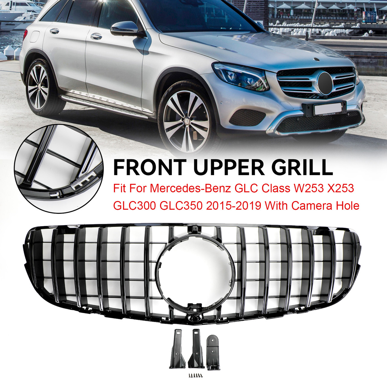 15-19 Mercedes-Benz GLC Class W253 X253 GLC300 GLC350 Front Bumper Grille Grill