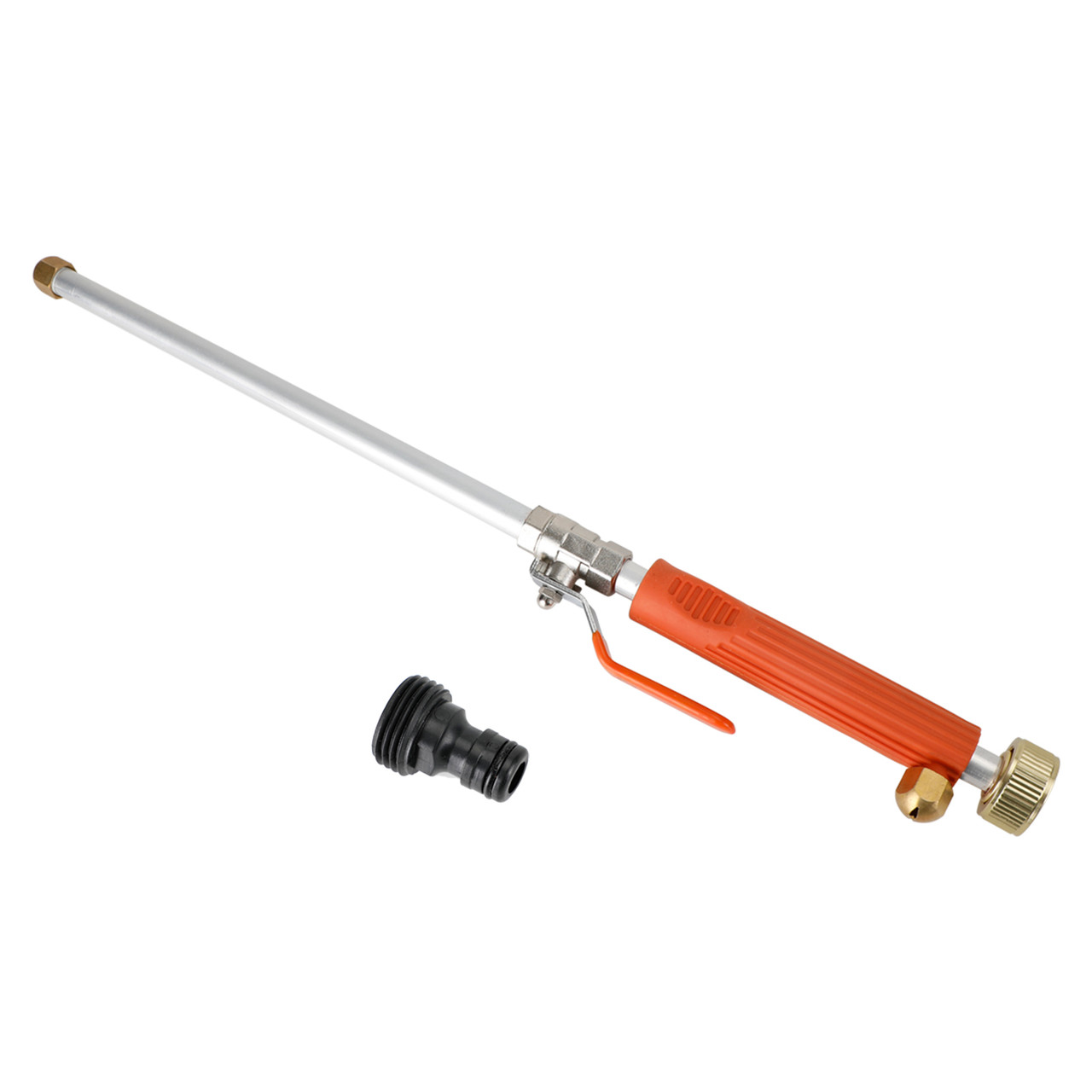 High Pressure Power Washer Water Spray Gun Nozzle Wand Attachment Garden Hose Orange