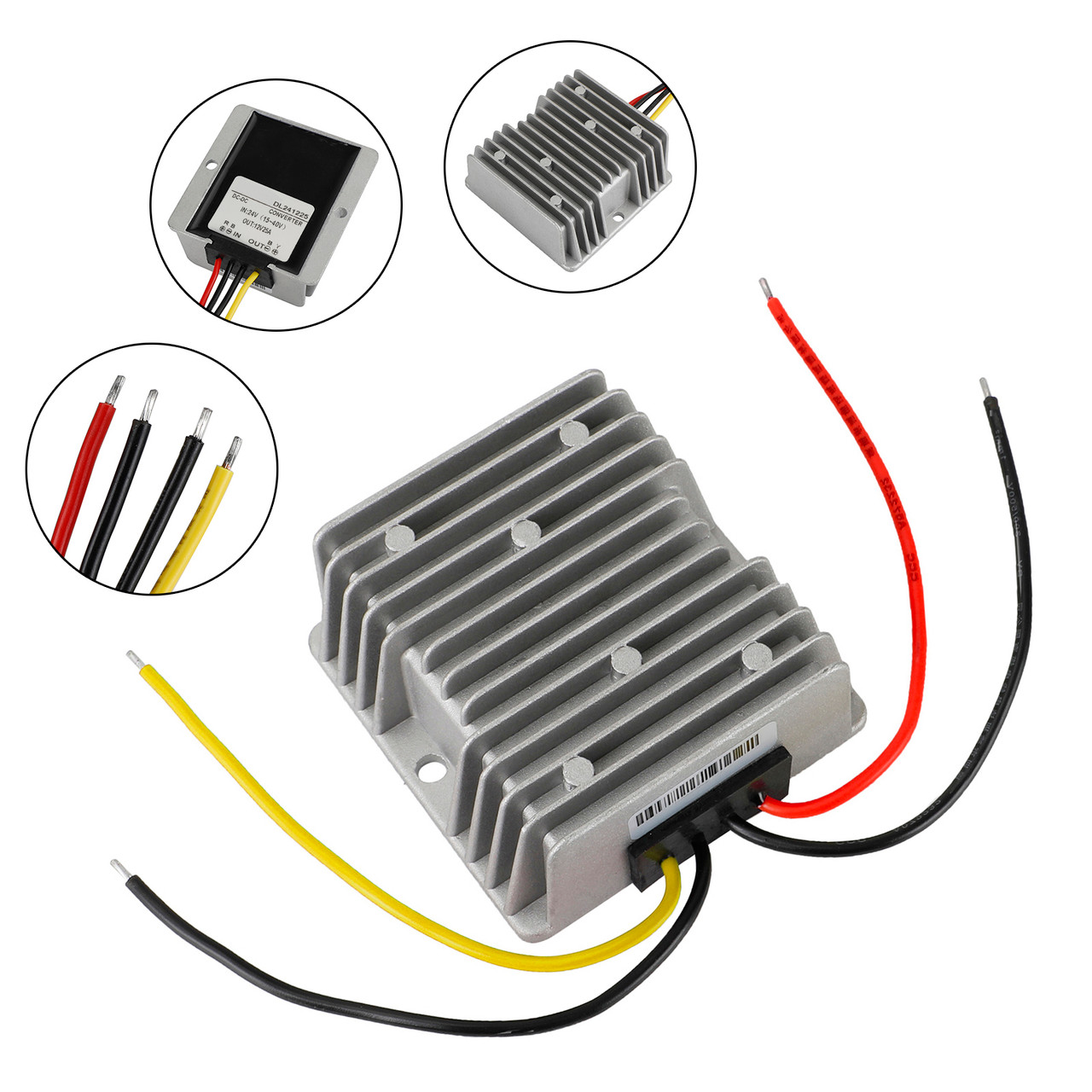 DC/DC Buck Step-Down Module 24V to 12V 25A Power Supply Converter Regulator