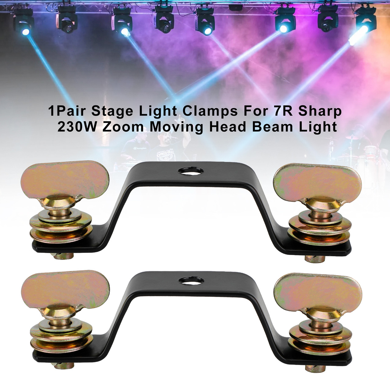 1Pair Stage Light Clamps For 7R Sharpy 230W Zoom Moving Head Beam Light