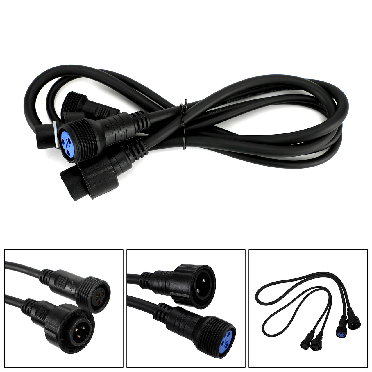 1M Outdoor Waterproof LED Stage Light Power Cable DMX Cable Stage Disco DJ Party