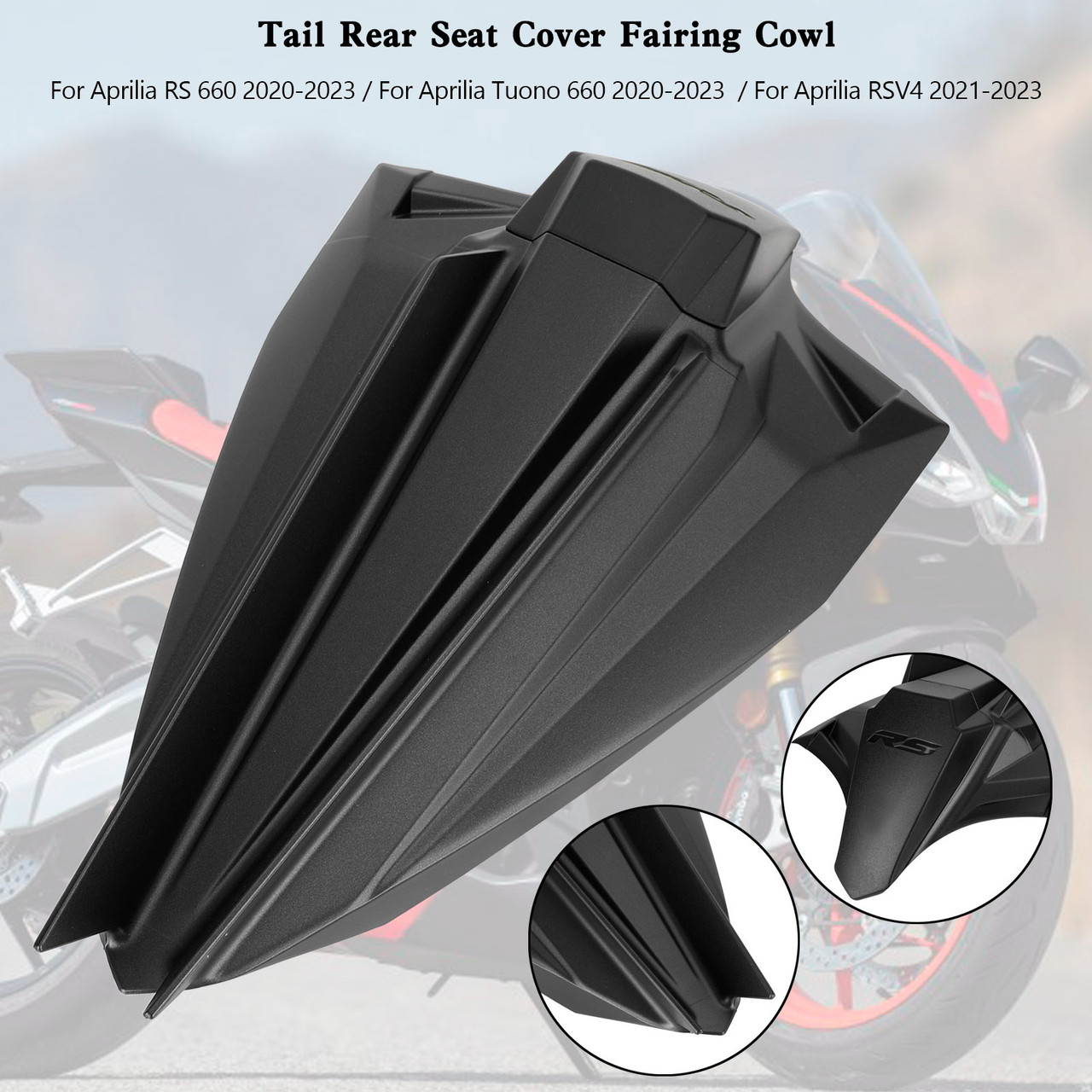 Rear Seat Cover Fairing Cowl For Aprilia RSV4 RS660 Tuono660 2020-2026 BLK