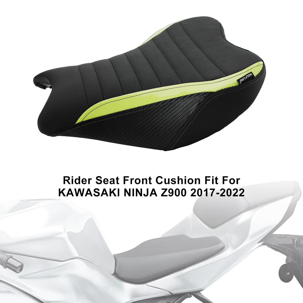 Rider Passenger Seat Front Rear Cushion Green Fit For Kawasaki Ninja Z900 17-22