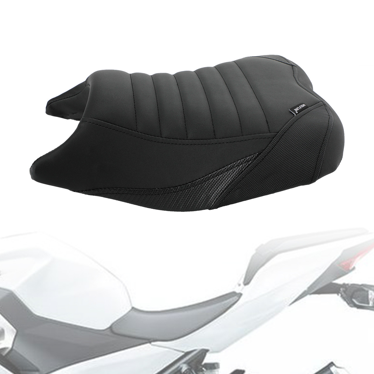 Rider Passenger Seat Front Rear Cushion Black For Kawasaki Ninja 400 Z400 18-22