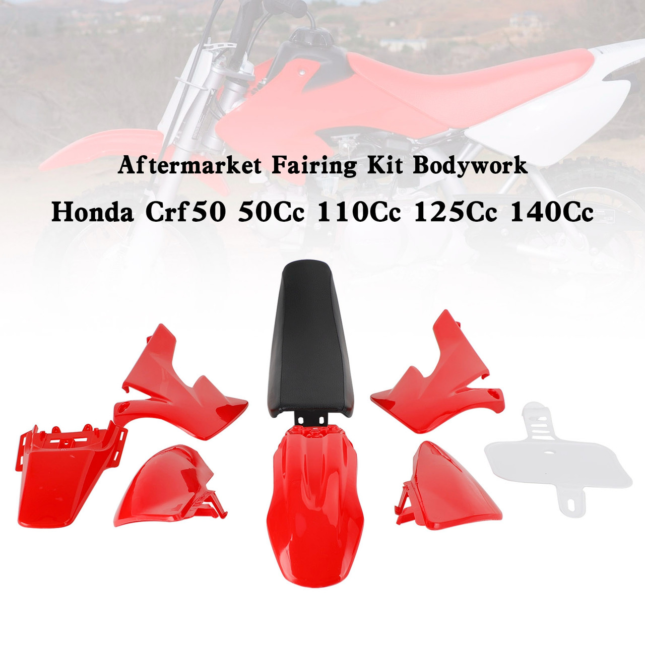 50Cc 110Cc 125Cc 140Cc Plastic 4-stroke Crf50 Pit Off-Road Bike Set Mudguard Seat