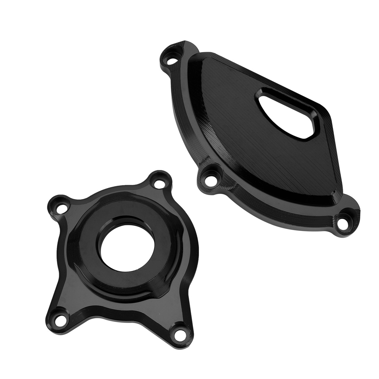 Plastic Engine Protector Covers Slider Black For Kawasaki Z900 Rs Cafe 2017-2023