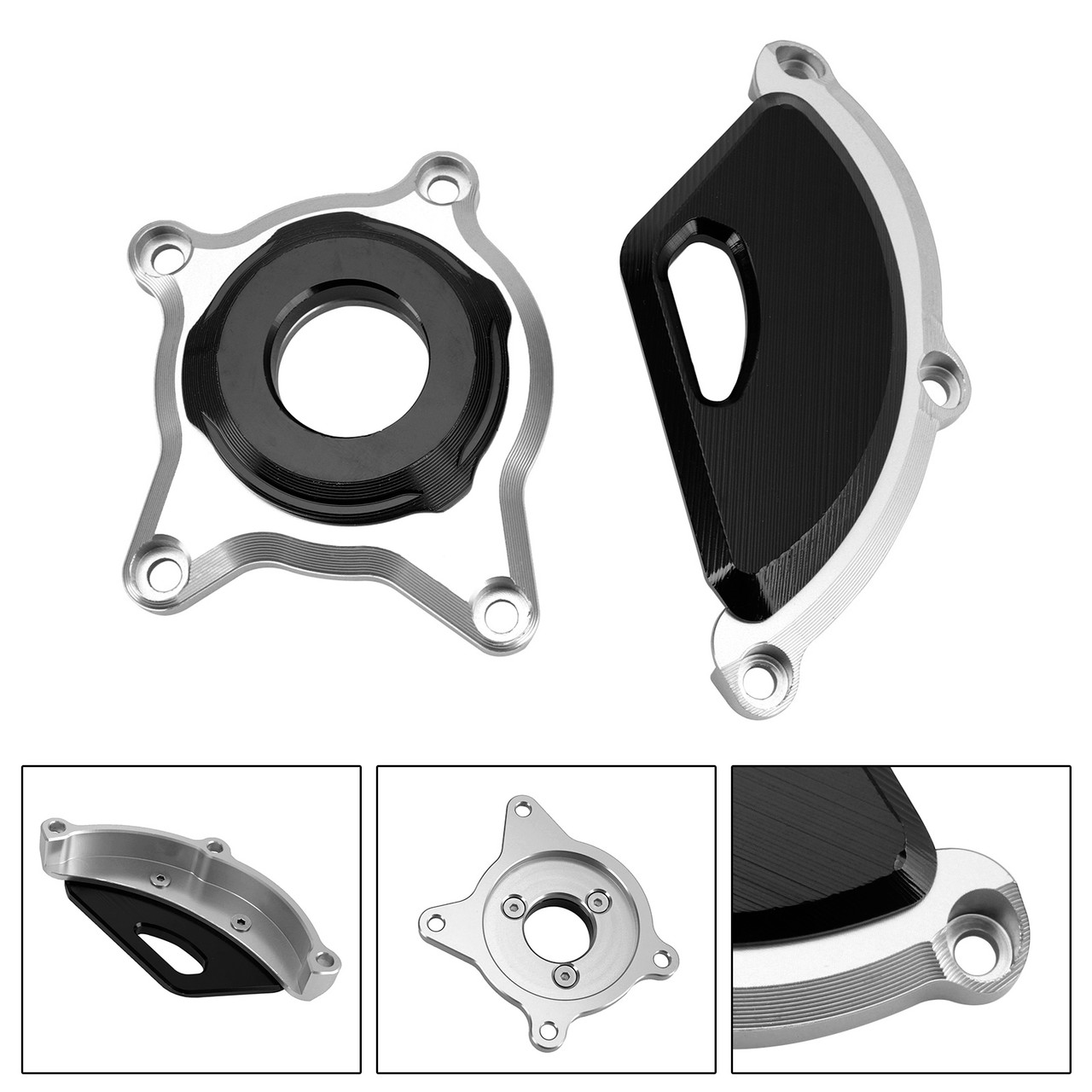 Plastic Engine Protector Covers Slider Titanium For Kawasaki Z900 Rs Cafe 17-23