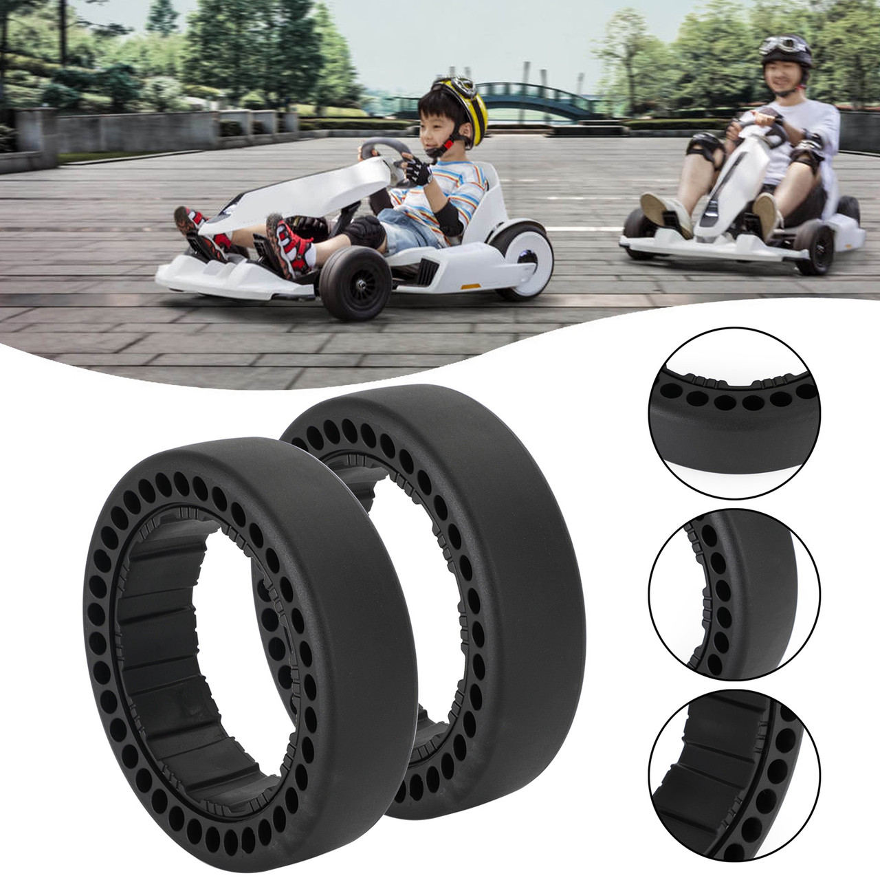 2PCS Drifting Rear Tire For Segway Ninebot Gokart Pro S MAX Replacement