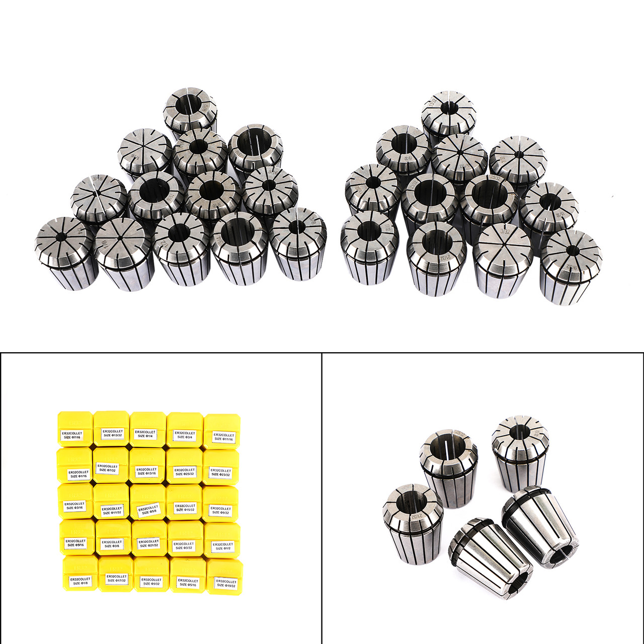 25Pcs ER32 Spring Collet 1/8"-3/16" For CNC Milling Lathe Tool Engraving Machine