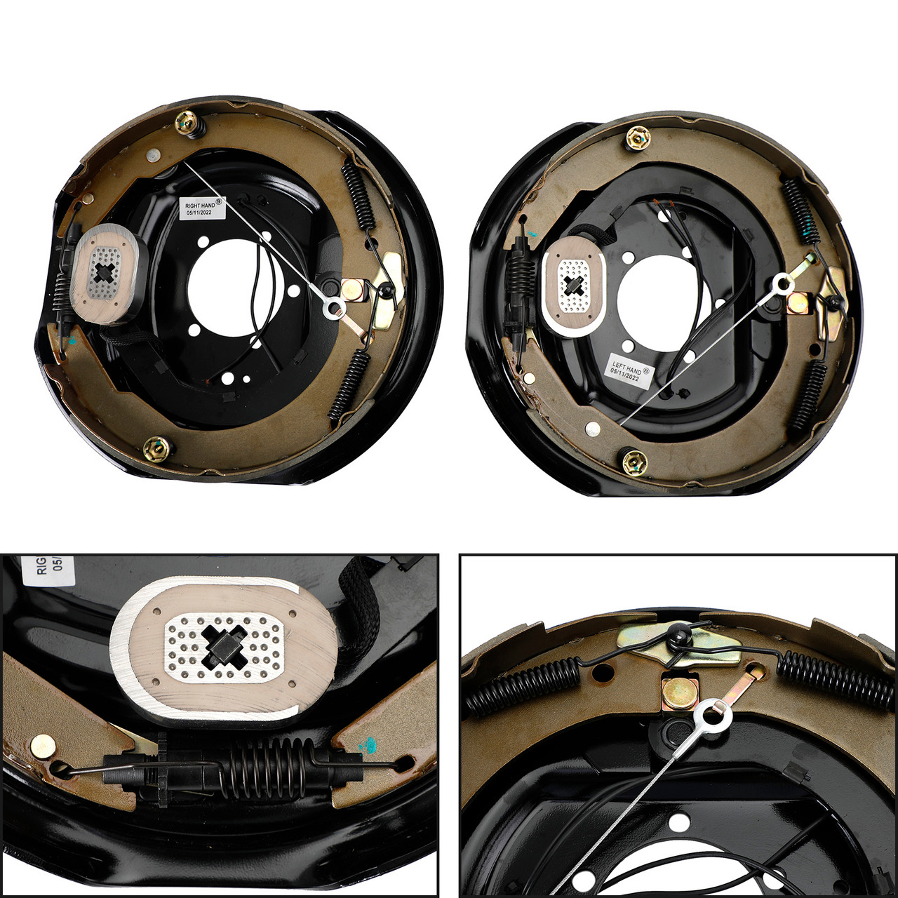 Electric Trailer Brake Kit-Self-Adjusting-12"-Left/Right Hand Assemblies 5.2K-7K