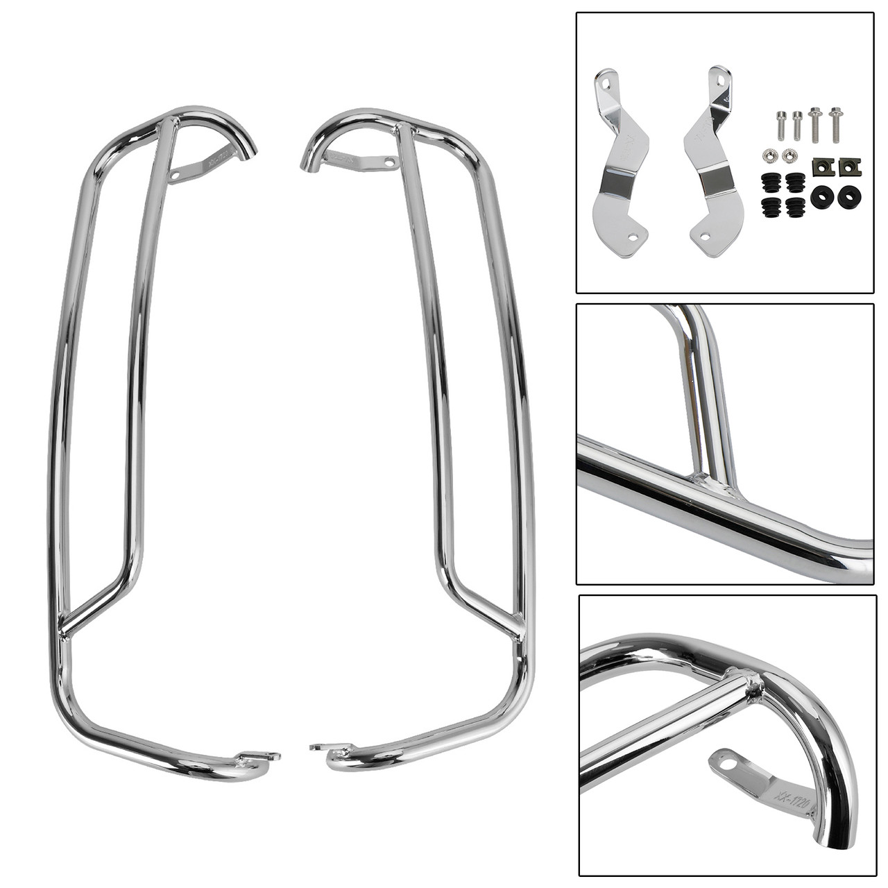 Engine Guard Crash Bar Frame Protector Bumper Silver For Vespa Gts Gtv 300 21-22