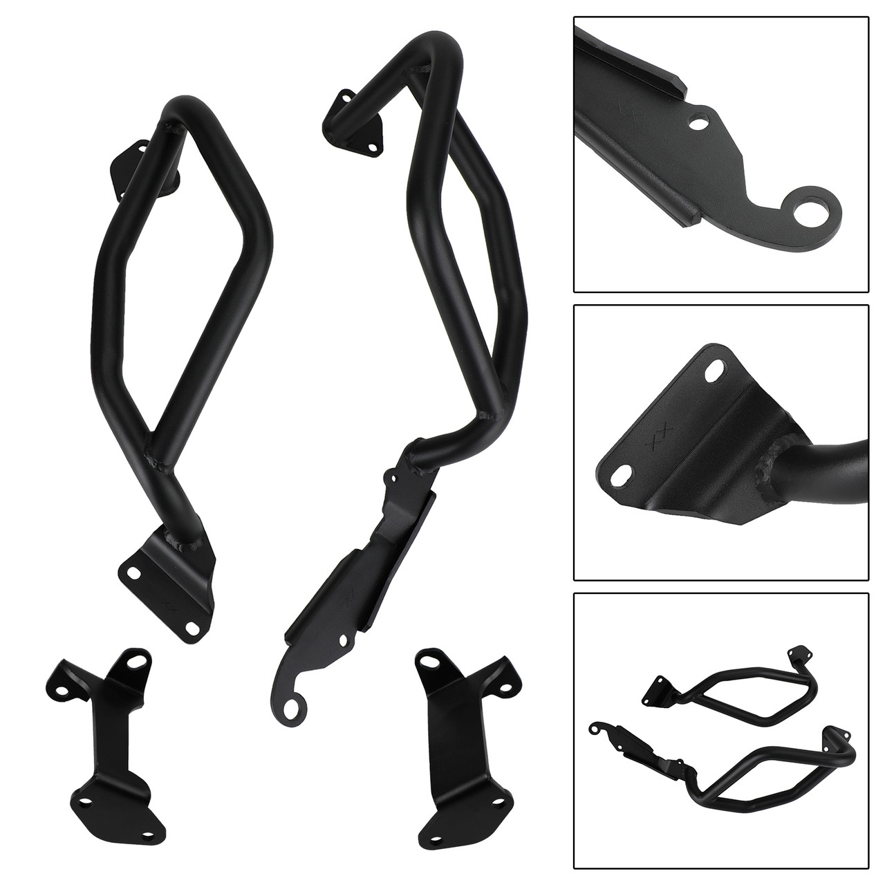 Crash Bar Lower Engine Guard Steel Frame Black Fit For Honda Crf 1100L 20-22 21