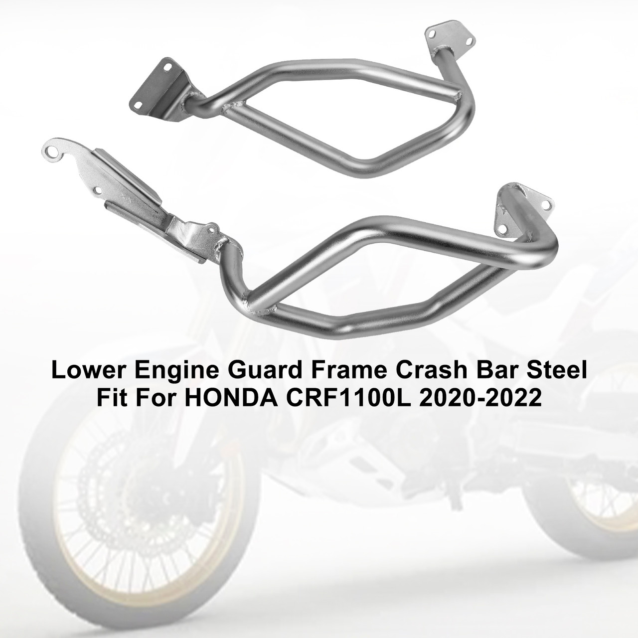 Crash Bar Lower Engine Guard Steel Frame Silver Fit For Honda Crf 1100L 20-22 21