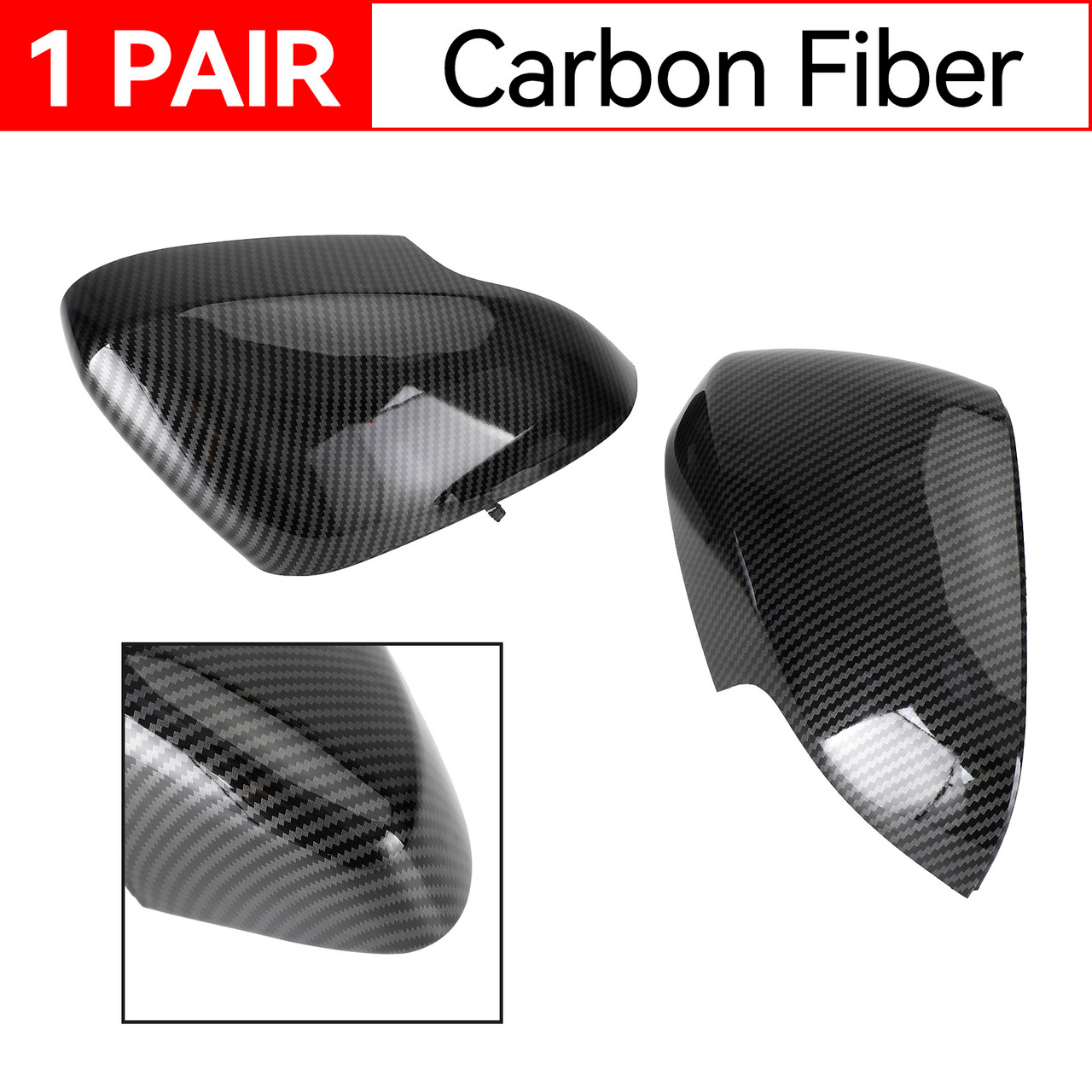 Carbon Fiber Rearview Side Mirror Cover Cap for Volvo S80 2008-2013