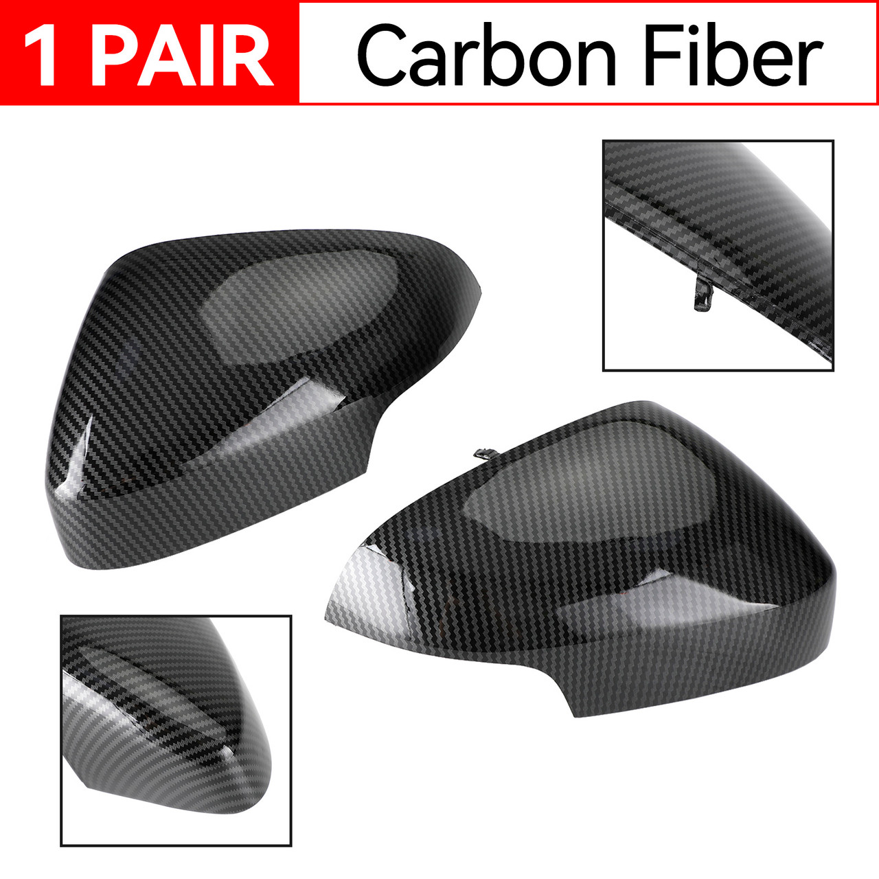 Carbon Fiber Rearview Side Mirror Cover Cap for Volvo S80 2008-2013