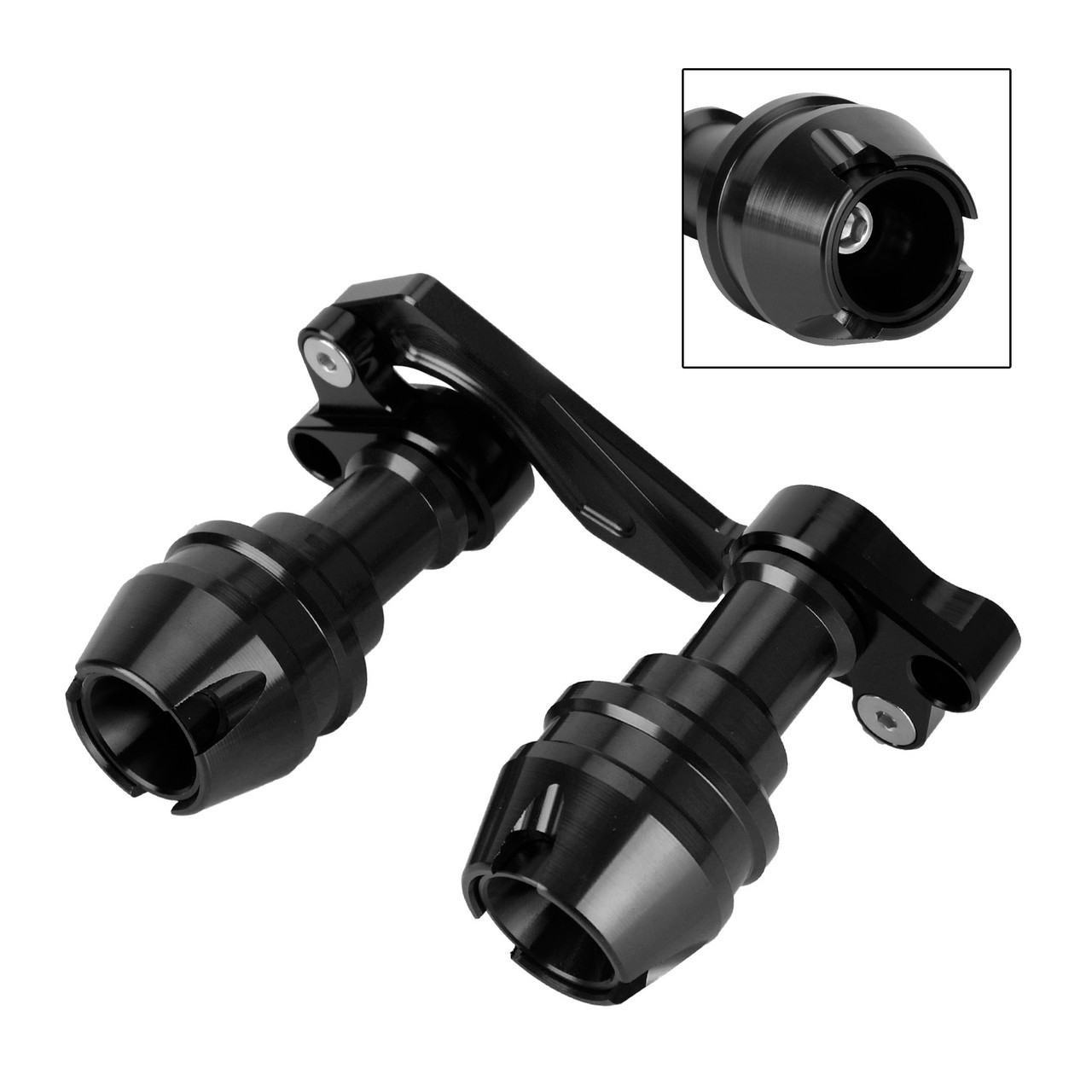 Crash Bobbins Protector Sliders Aluminum Black For Yamaha Nvx Aerox Nmax 15-19