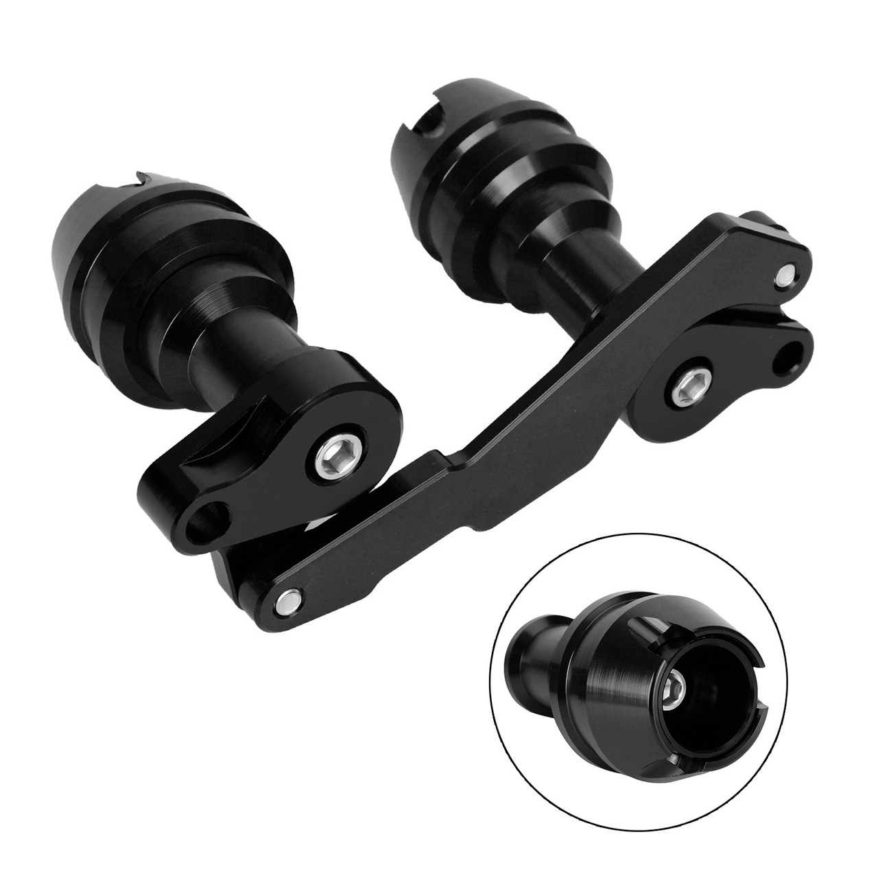 Crash Bobbins Protector Sliders Aluminum Black For Yamaha Nvx Aerox Nmax 15-19