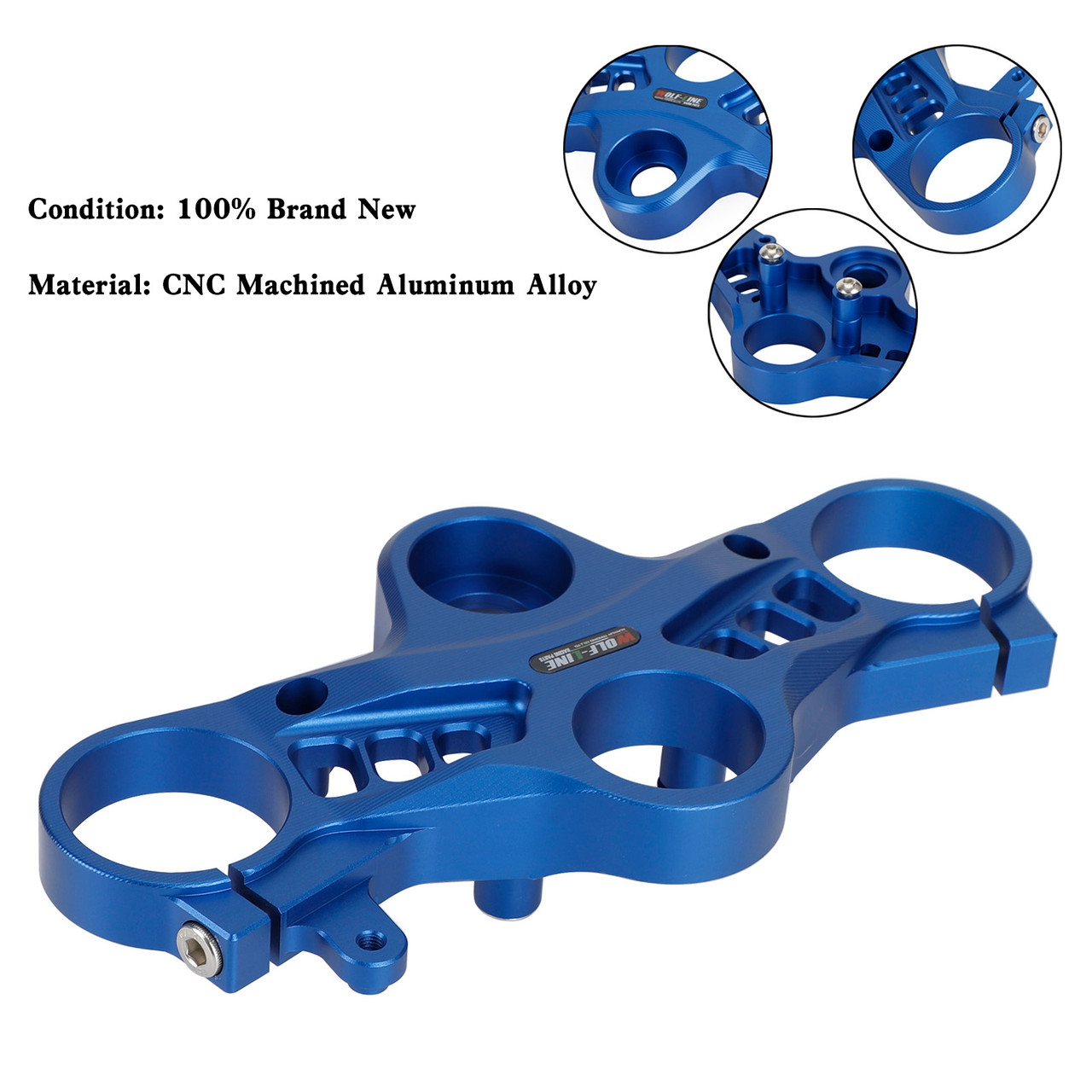 Aluminum Upper Front Top Triple Tree Clamp For Yamaha YZF-R7 2021-2023 BLU