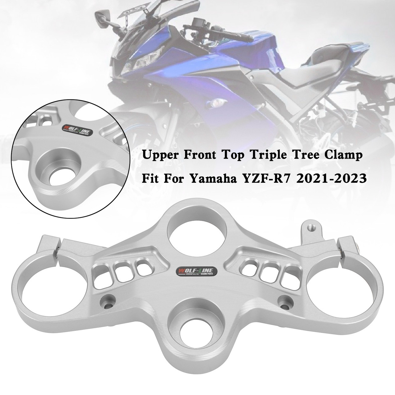 Aluminum Upper Front Top Triple Tree Clamp For Yamaha YZF-R7 2021