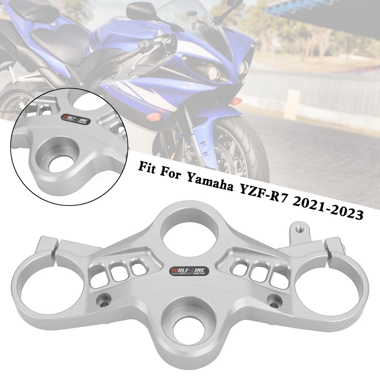 Aluminum Upper Front Top Triple Tree Clamp For Yamaha YZF-R7 2021-2023 SIL
