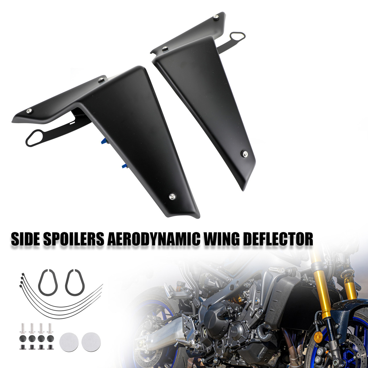Side Spoilers Aerodynamic Wing Deflector For YAMAHA MT-09 SP FZ09 2021-2022 BLU