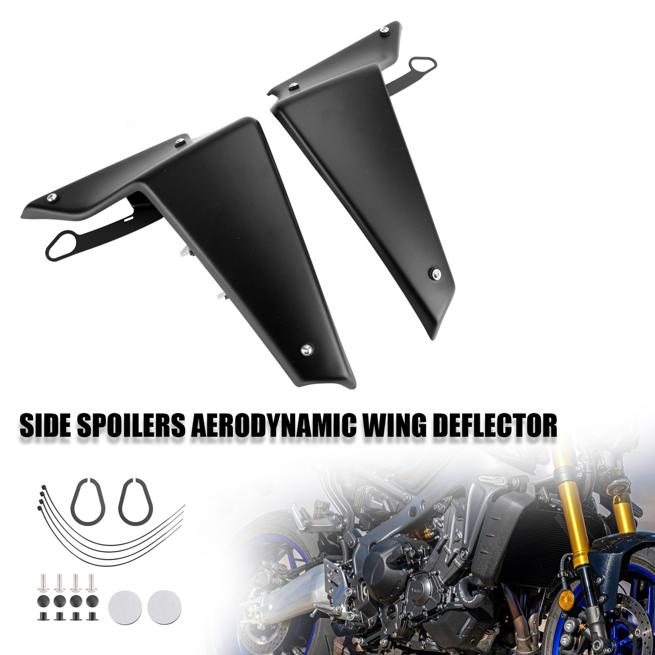 Side Spoilers Aerodynamic Wing Deflector For YAMAHA MT-09 SP FZ09 2021-2022 CLE